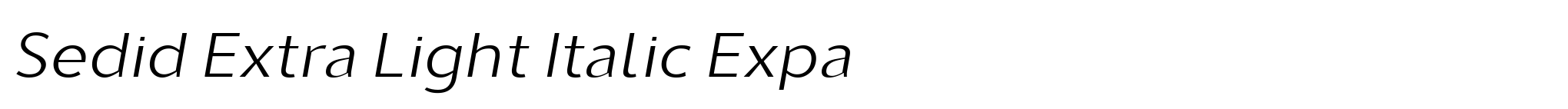 Sedid Extra Light Italic Expa image